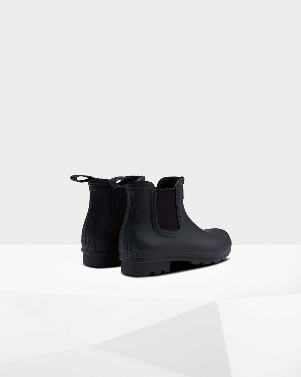 Mens Chelsea Boots - Hunter Original Insulated (03MUHNLWS) - Black